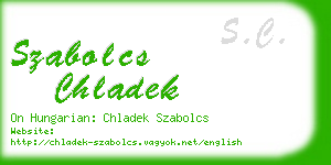 szabolcs chladek business card